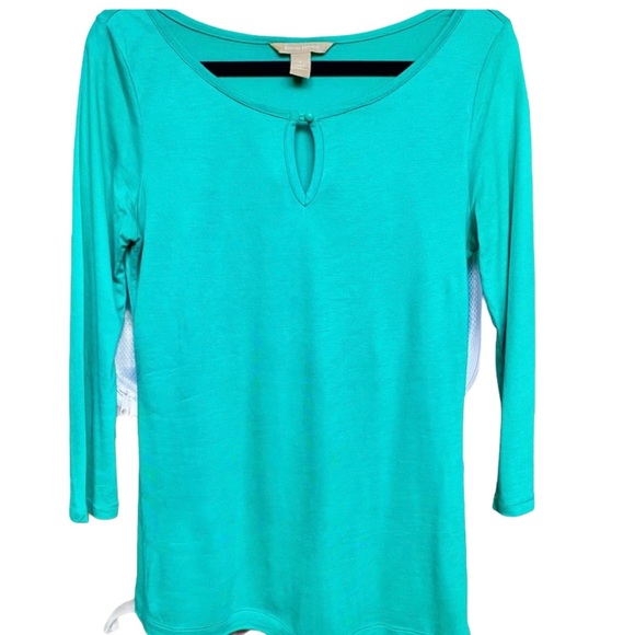 Banana Republic 3/4 Length Sleeve Cotton/Silk Top - Picture 1 of 5